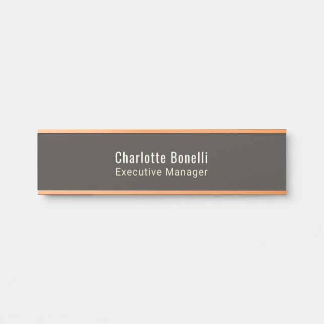Professional Modern Minimalist Plain  Door Sign (Front)