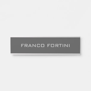 Professional Modern Minimalist Plain Grey Door Sign