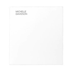 Professional Modern Minimalist Plain Name Notepad