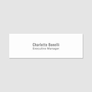 Professional Modern Minimalist Plain Name Tag