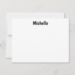Professional Modern Minimalist Plain Own Name Card
