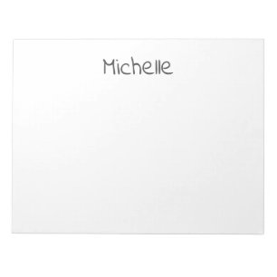 Professional Modern Minimalist Plain Own Name Notepad