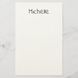Professional Modern Minimalist Plain Own Name Stationery