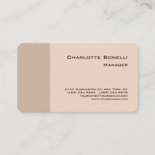 Professional Modern Minimalist Plain Pastel Colour Business Card
