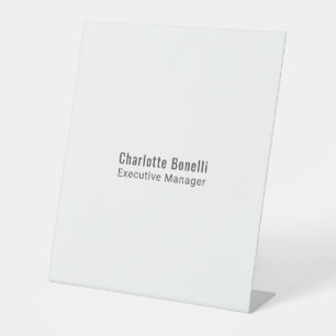 Professional Modern Minimalist Plain  Pedestal Sign
