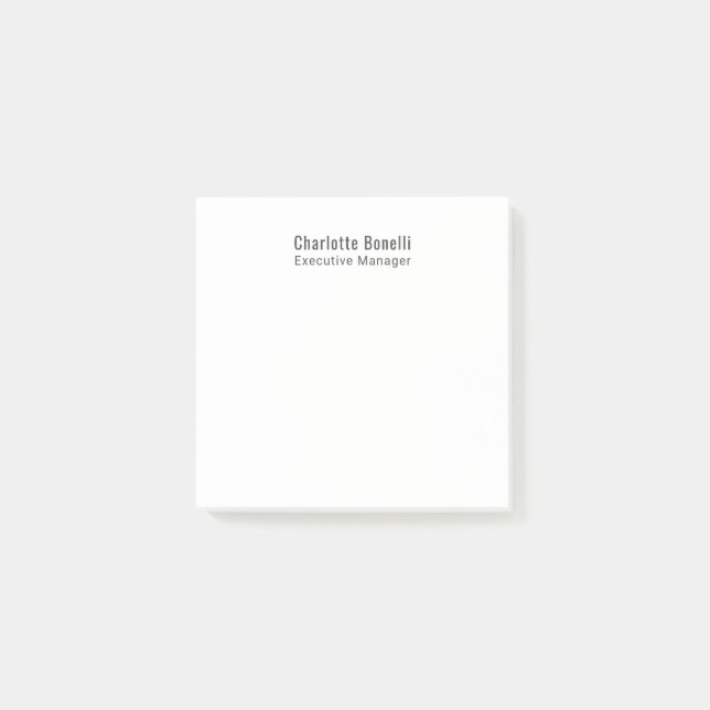 Professional Modern Minimalist Plain  Post-it Notes (Front)