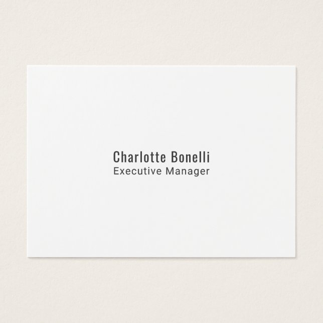 Professional Modern Minimalist Plain Profile Card (Front)