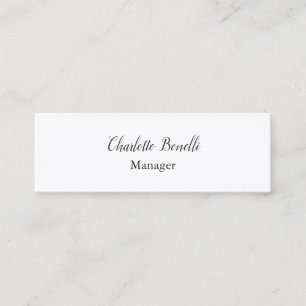 Professional Modern Minimalist Premium Silk Mini Business Card