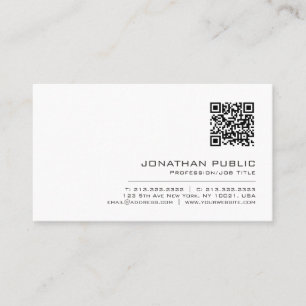 Professional Modern Minimalist QR Code Business Card