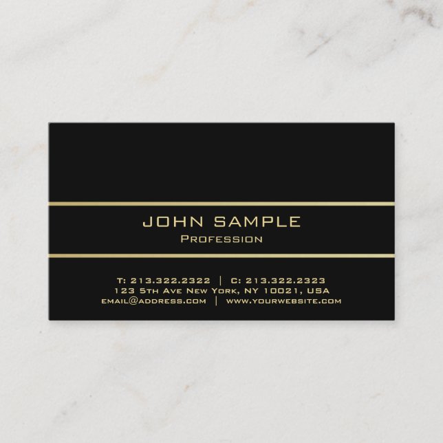 Professional Modern Minimalist Simple Design Business Card (Front)