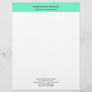 Professional Modern Minimalist Simple Plain Custom Letterhead