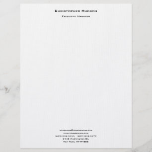 Professional Modern Minimalist Simple Plain Linen Custom Letterhead