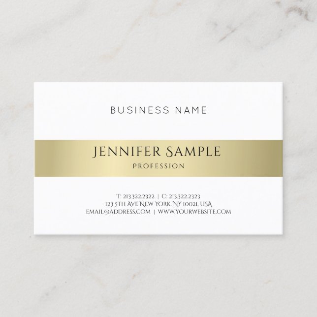 Professional Modern Minimalistic Elegant Plain Business Card (Front)
