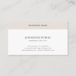 Professional Modern Minimalistic Elegant Simple Business Card