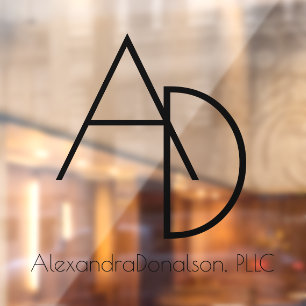 Professional Modern Minimalistic Monogram Window C