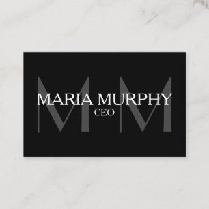 Professional Modern Monogram Business Card