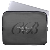 Professional Modern Monogram Minimalist Grey