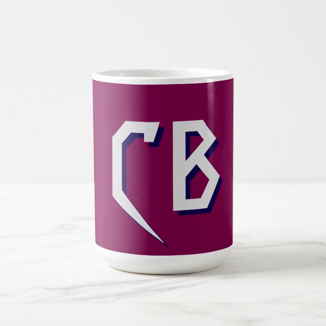 Professional Modern Monogram Minimalist Initials Coffee Mug (Center)