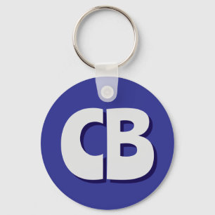Professional Modern Monogram Minimalist Initials Key Ring