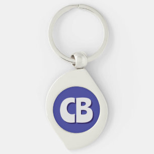 Professional Modern Monogram Minimalist Initials Key Ring