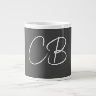 Professional Modern Monogram Minimalist Initials Large Coffee Mug