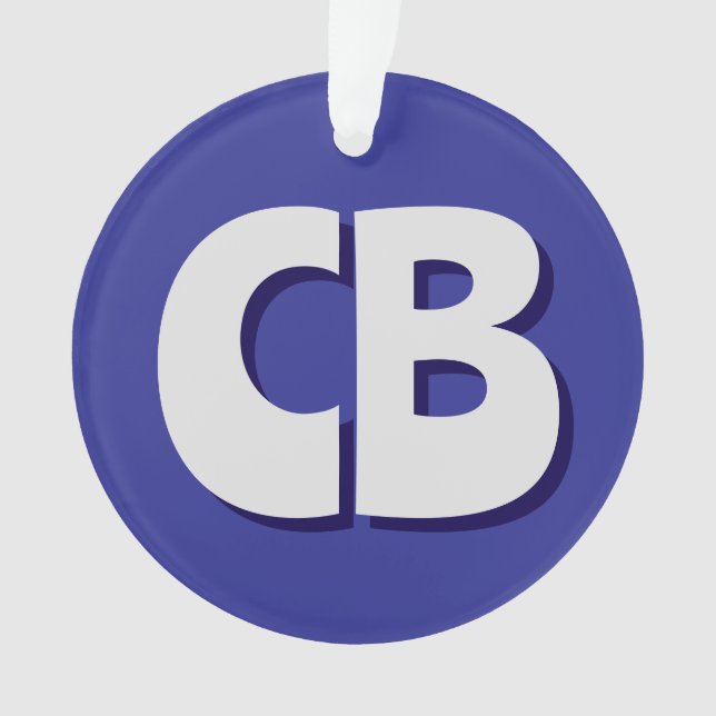 Professional Modern Monogram Minimalist Initials Ornament (Front)