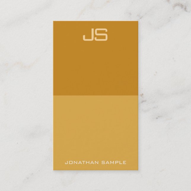 Professional Modern Monogram Vertical Template Business Card (Front)