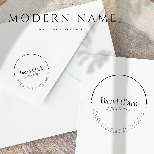 Professional Modern Name Small Business Owner Rubber Stamp (Professional Modern Name Small Business Owner Rubber Stamp)