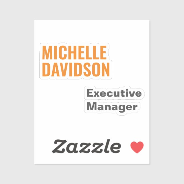 Professional Modern Orange White Minimalist Plain (Sheet)