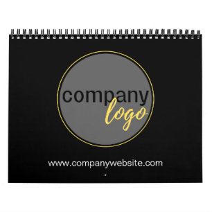 PROFESSIONAL MODERN OWN LOGO PROMOTIONAL BLACK     CALENDAR
