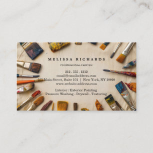 Professional Modern Painter Painting Business Card