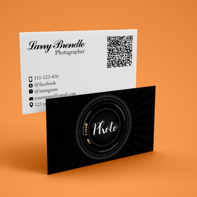 Professional Modern Photographer Camera Shape Business Card (Creator Uploaded)