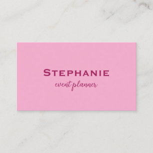 Professional Modern Pink Colorful Girly Trendy Business Card