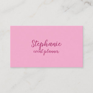 Professional Modern Pink Colorful Trendy Girly Business Card