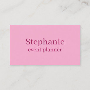 Professional Modern Pink Elegant Classy Girly Business Card