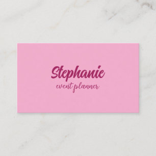 Professional Modern Pink Elegant Colourful Girly Business Card