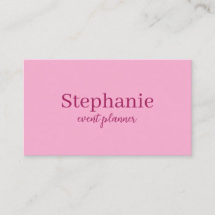 Professional Modern Pink Elegant Trendy Girly Business Card