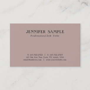 Professional Modern Plain Elegant Clean Design Business Card