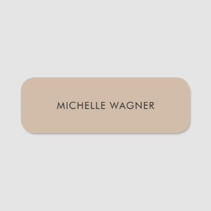 Professional Modern Plain Elegant Minimalist Name Tag