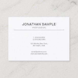 Professional Modern Plain Minimalistic Chic Design Business Card