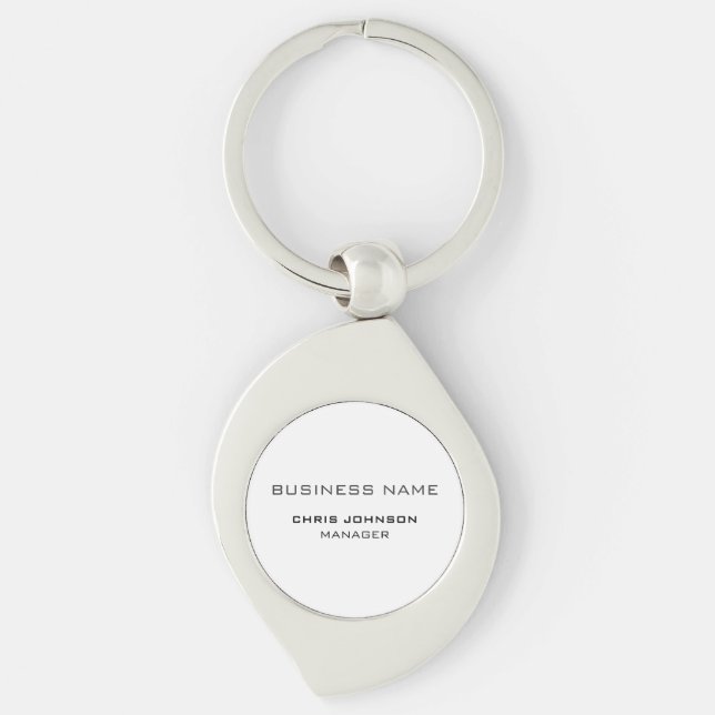 Professional Modern Plain Simple  Key Ring (Front)