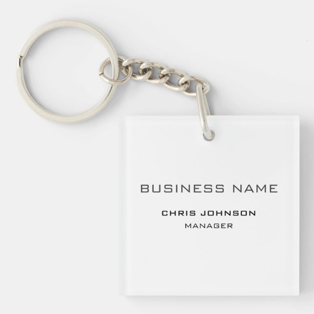 Professional Modern Plain Simple Key Ring (Front)