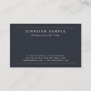 Professional Modern Plain Stylish Sleek Design Business Card
