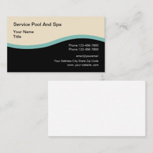 Professional Modern Pool Service Business Card