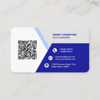 Professional Modern QR Code Custom Personalised  B Business Card
