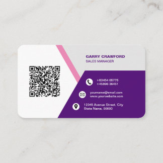 Professional Modern QR Code Custom Personalised Bu Business Card