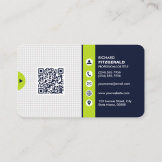 Professional Modern QR Code Custom Personalised Bu Business Card