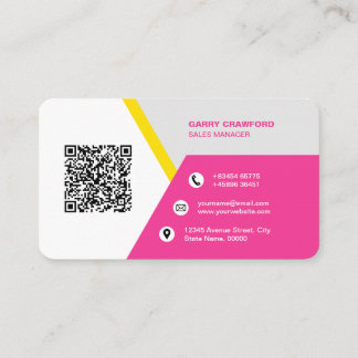 Professional Modern QR Code Custom Personalised Bu Business Card