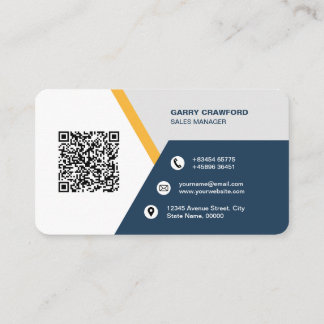Professional Modern QR Code Custom Personalised Bu Business Card