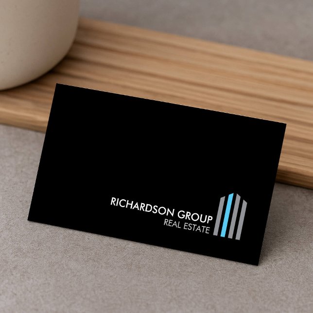 Professional Modern Real Estate Building Logo Business Card (Creator Uploaded)